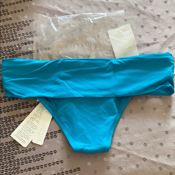 Vitamin A Laguna Foldover Bottom in Turquoise - Picture 9 of 12